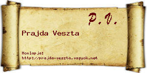 Prajda Veszta névjegykártya